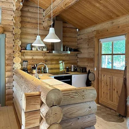 Log With Cozy Interior Near The Water