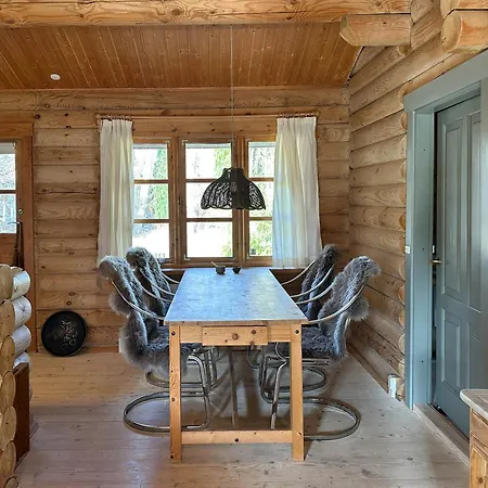 Log With Cozy Interior Near The Water