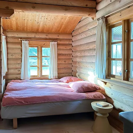 Log With Cozy Interior Near The Water